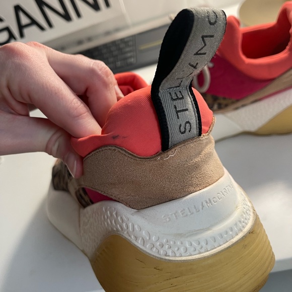 Stella McCartney cheetah pink and orange sneakers - Picture 4 of 5